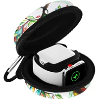 Круглая упаковочная коробка для наушников из PU, косметичка для Bluetooth-наушников из EVA, коробка для хранения цифровых часов