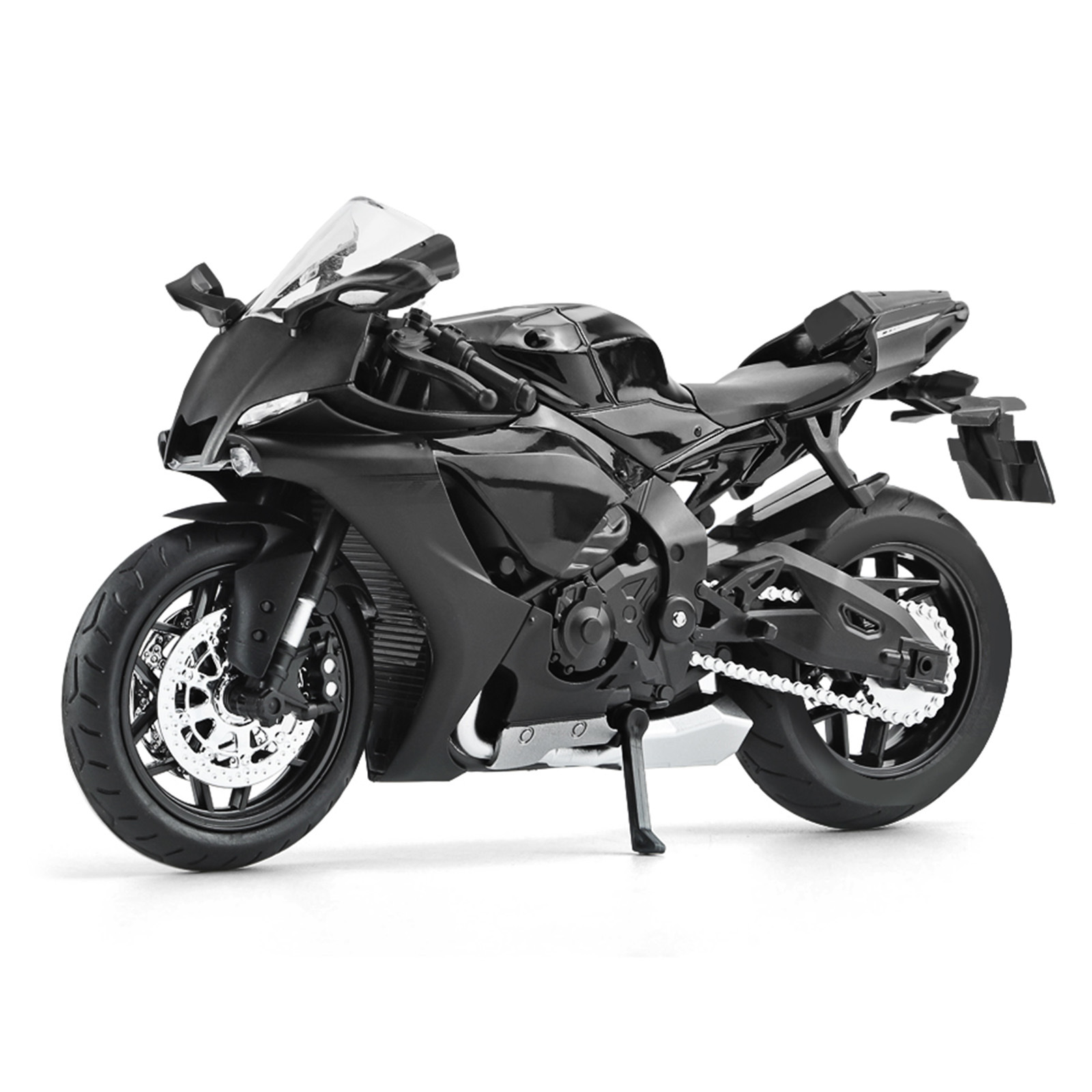 Modelo de motocicleta de aleación 1:12, motocicleta Chuanqi, simulación de amortiguador, dirección, coche de juguete para niños, caja ciega transfronteriza, dropshipping