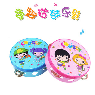 Baby Rattle Hand Drum Auspicious Tambourine Children's Dancing Tambourine Percussion Instruments Kindergarten Performance Giveaway