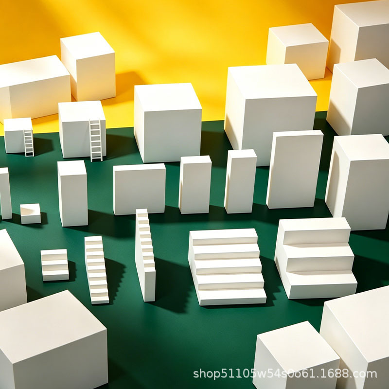 Photography Props and Geometric Objects for Shooting, White Small Items, Cubes, Display Stands, Still Life Shooting Cubes