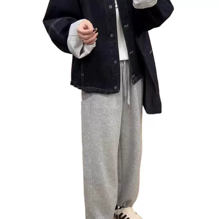 Осенняя джинсовая куртка для отдыха, oversize, свободный крой