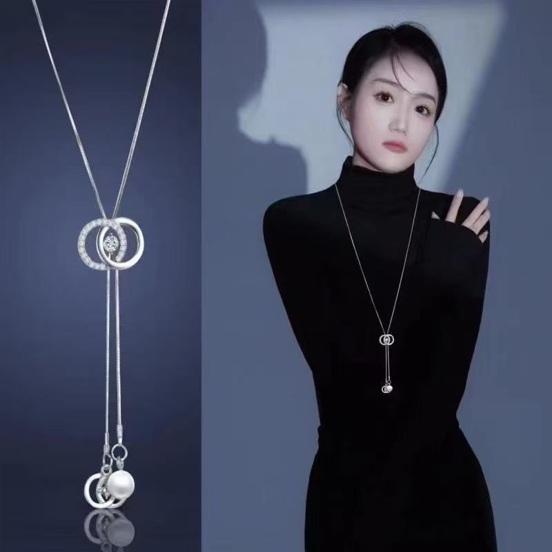 花朵可调节吊坠项链时尚简约轻奢风锁骨链小众高级感气质百搭项饰|undefined