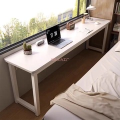 小户型卧室女生简易书桌初中生家用长工作台出租屋窄长条学习桌子