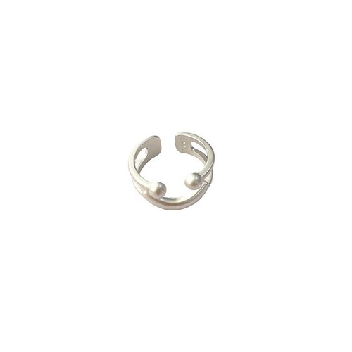 Flower plain silver zircon open ring women's niche design high-end index finger ring simple cold style ring wholesale