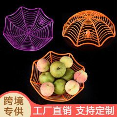 ハロウィンデスクトップ装飾品クモキャンディプレートクリエイティブホリデークモの巣ビスケットフルーツバスケットシェインテム