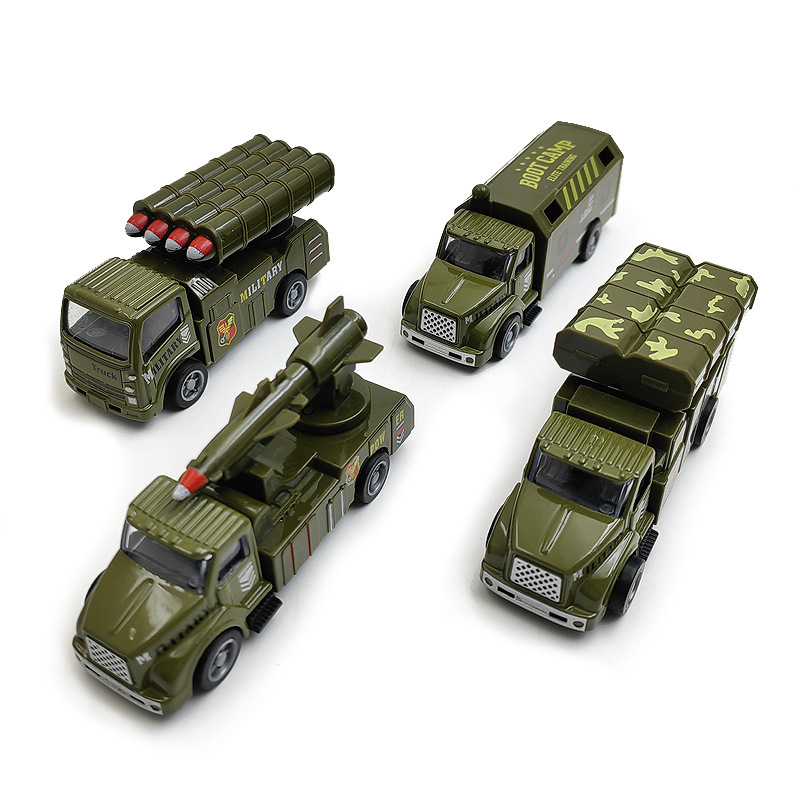 Alloy missile car toy rocket missile car simulation model children Boy Shell car tank toy car