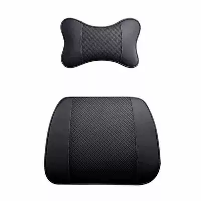 Car Cushion, High-End Set, Headrest Headrest - 1-black-luxury-version-1-lumbar-support-2751559