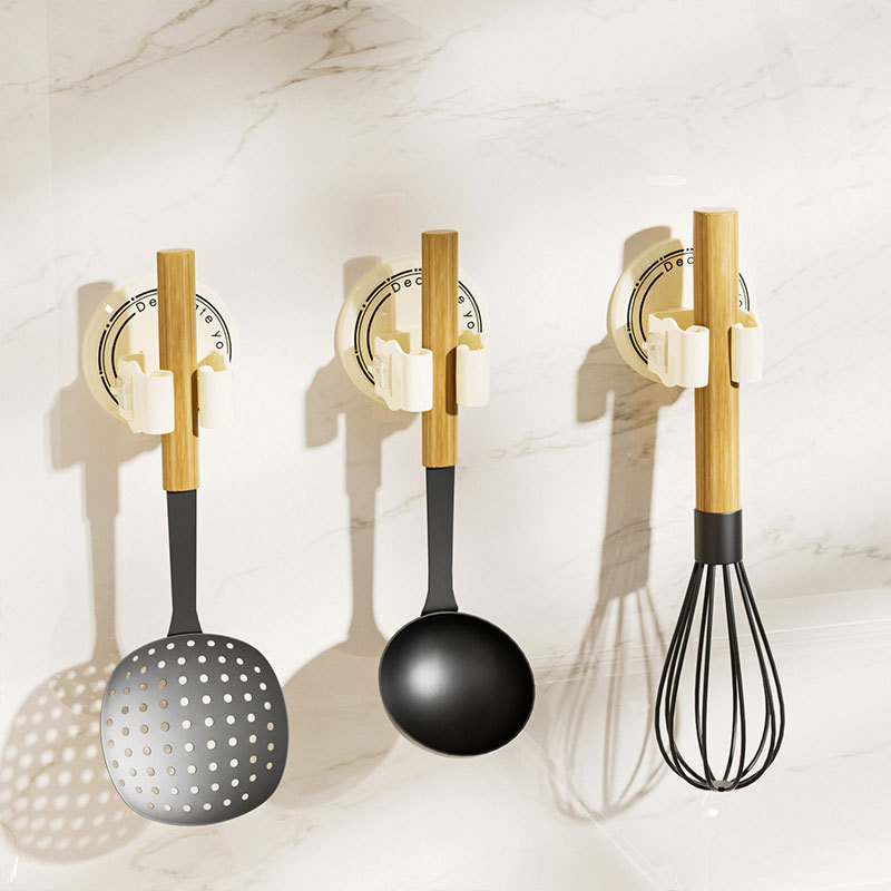 Nuevo clip de fregona simple ponche libre montado en la pared de almacenamiento de rack fregona fija artefacto baño fregona clip