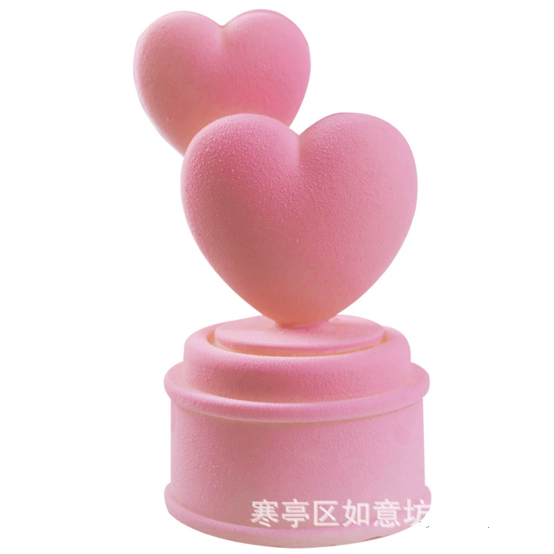 Silicone geometric three dimensional acrylic mold for St. Valentine's Day