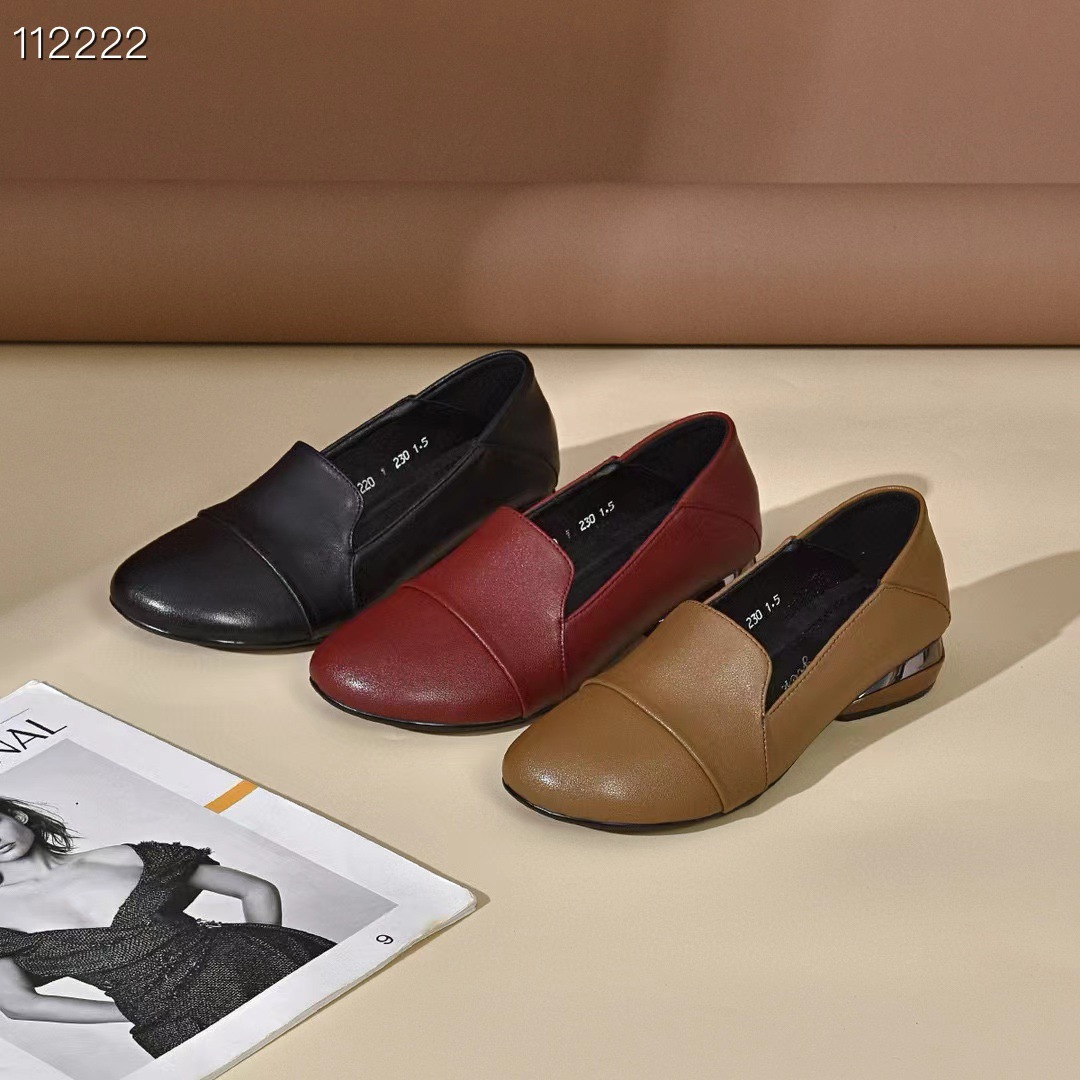 Damen Freizeitschuhe Runde Zehenpartie Blockabsatz Bequem Stil_voghion.com