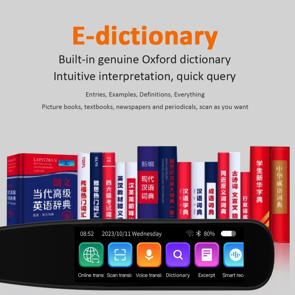 Lápiz Escáner Traductor Offline Multifunción de ABS para Estudiantes image 5