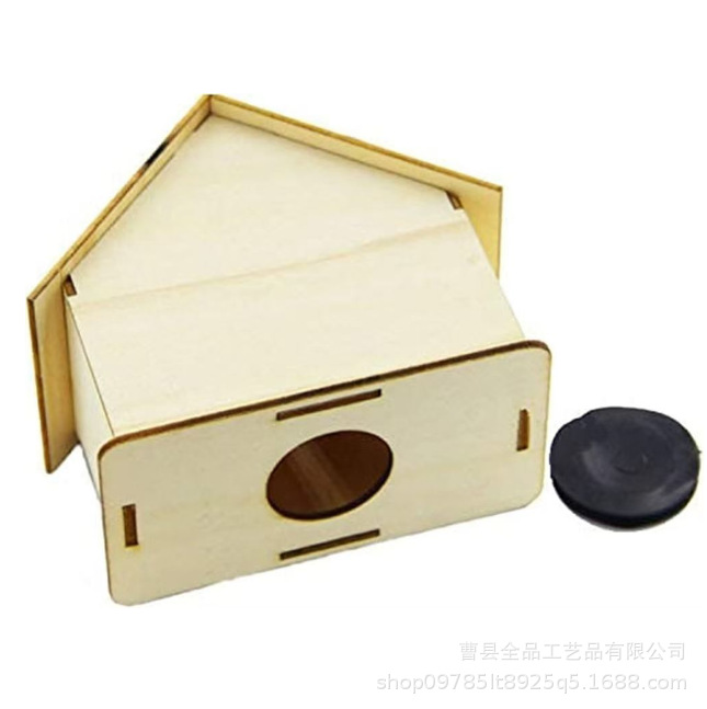 Hucha de madera en blanco de bricolaje Chalet niños pintados a mano bricolaje hacer caja de dinero en forma de casa de madera