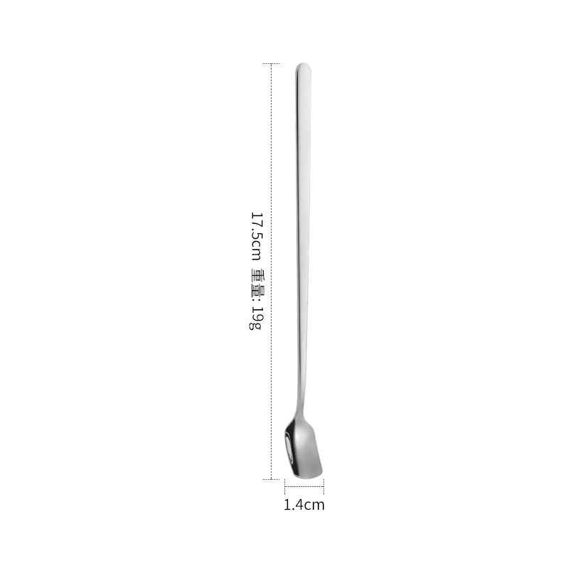 【304 사각 헤드 스푼】실버- 17cm