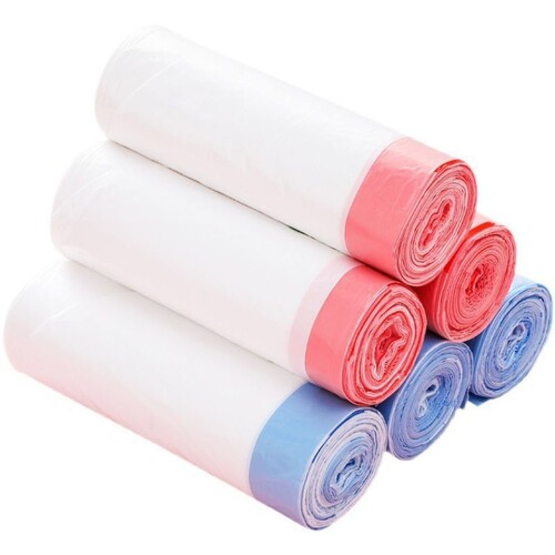 Manufacturer wholesale drawstring garbage bag colorful point-break automatic closing portable thickened string disposable garbage bag