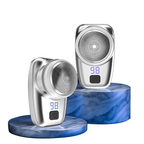 Cross-border new digital display electric shaver mini portable shaving razor 1 hour fast charging USB interface 5V