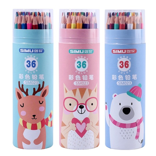 Unrestrained water-soluble colored pencil painting special colored pencil painting oily erasable colored pencil 12/24/36 wholesale