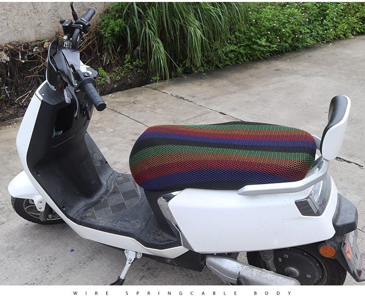 Summer Motorcycle Sun Protection Mesh Seat Cover Electric Scooter Heat Insulation Breathable Seat Cushion Cover Seat Cover