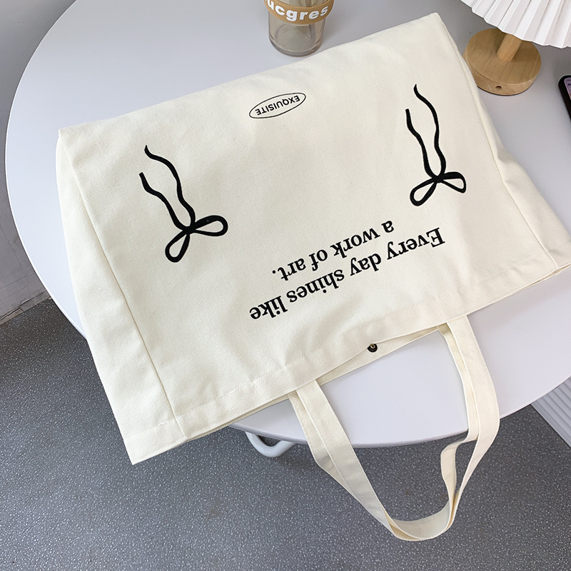 Bolsa de lona de gran capacidad para mujer, estilo sencillo y literario, ideal para yoga, viajes o universidad, bandolera