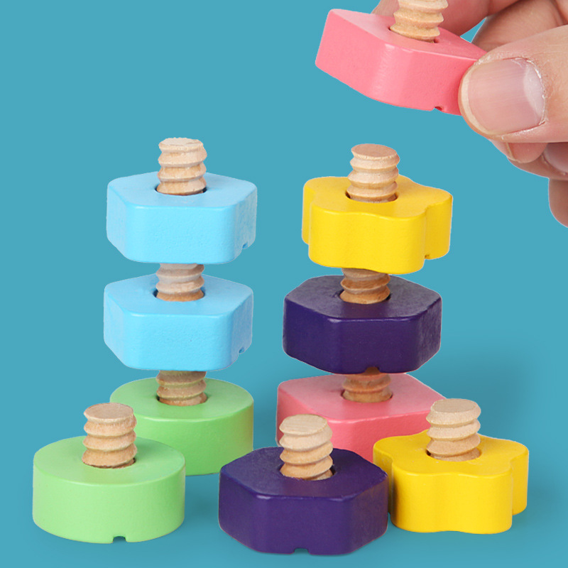 Jardín de infantes para niños Montserrat Educación temprana mariquita nuez ensamblaje juego de ensamblaje para niños Educación temprana puzzle tornillo juguete combinado