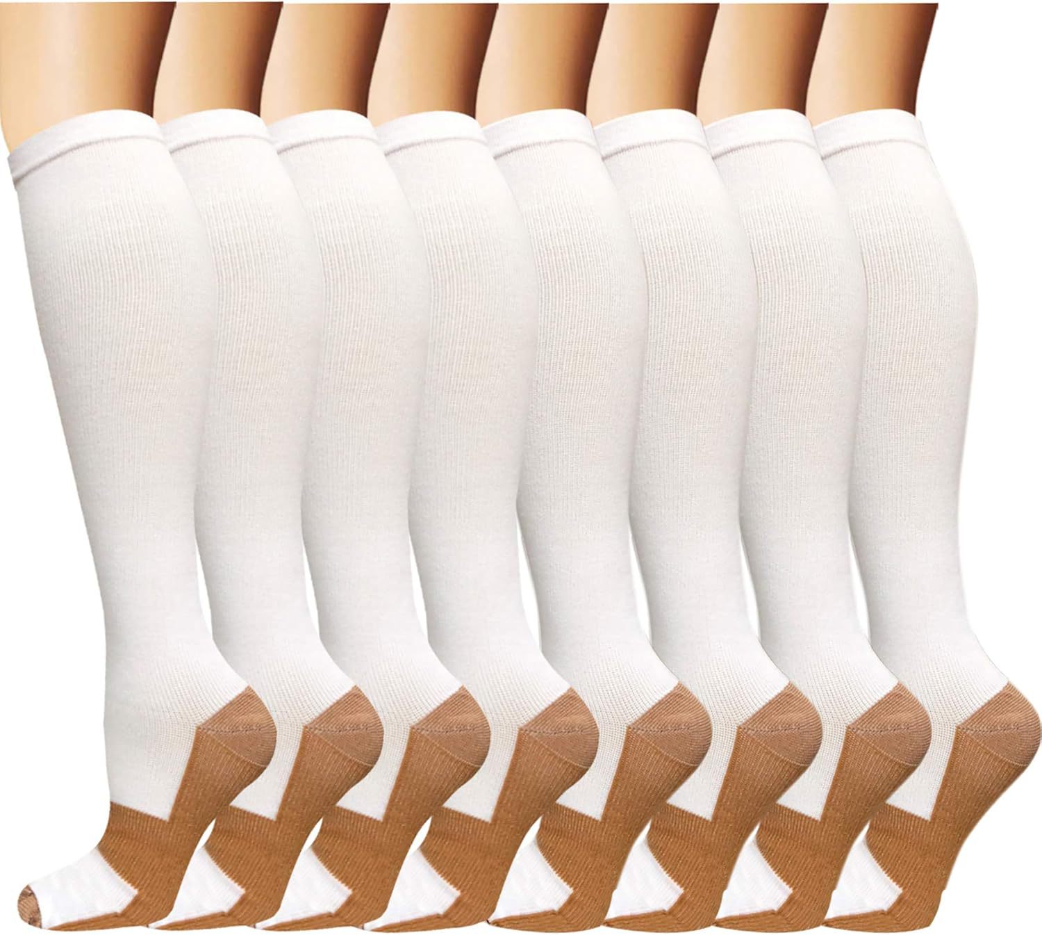 Calcetines de compresión transfronterizos Calcetines de pantorrilla Calcetines elásticos Deportes Ciclismo Correr Calcetines de yoga Calcetines de compresión de tubo largo para hombre Spot para mujer