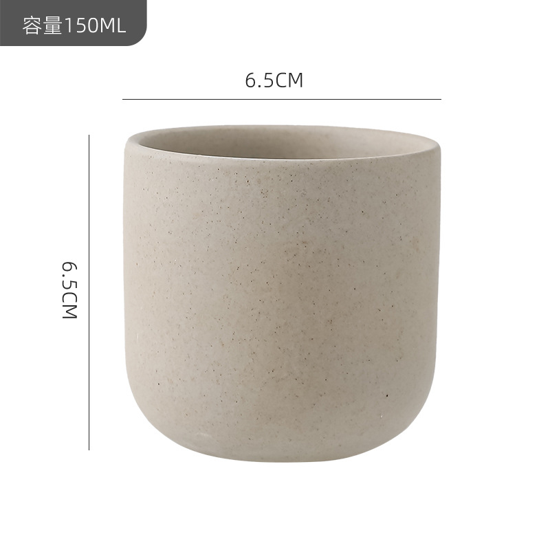 Taza de café espresso de cerámica gruesa de arcilla para el hogar chino Taza de agua de cerámica de latte pequeña y exquisita Diseño retro de nicho