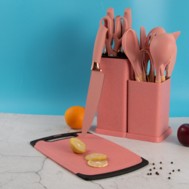 Pala de silicona sartén antiadherente especial de calidad alimentaria utensilios de cocina para el hogar 19 piezas de utensilios de cocina traje