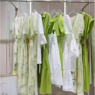 [City Painting] Dress Brand Discount 2025 Summer Authentic Brand Counter Withdrawal Women's Clothing Supply Selection and Distribution