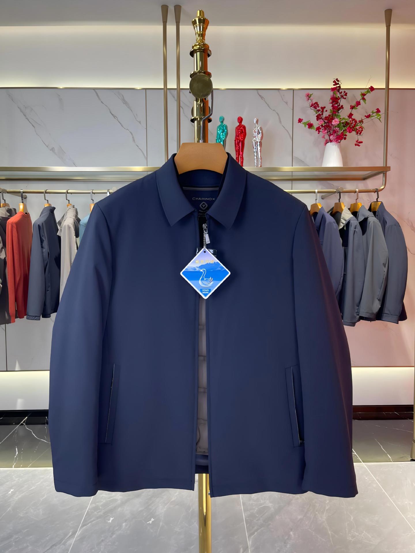 2025年新作 冬用 防寒 ホワイトダックダウン ラペル付き ビジネスカジュアル ダウンジャケット メンズ アウター 人気商品 A9968