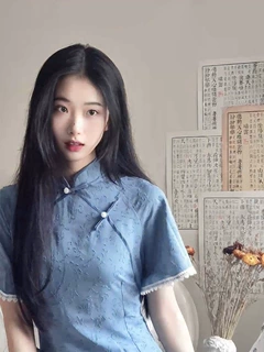 提花旗袍2025年新款夏季年轻款少女改良版高级感复古民国风连衣裙