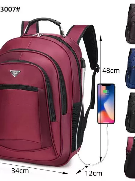Cross-Border Travel Backpack Men's Large-Capacity Backpack Rechargeable USB Business Computer Bag Casual Student School Bag