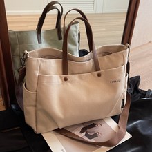 尼龙布包包女托特包大容量春夏可斜挎2025新款百搭单肩手提通勤包