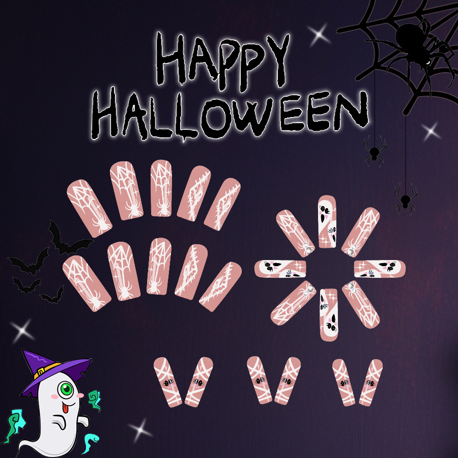 Long Bright Ballet Armor Europe and the United States Cross-border Foreign Trade Spider Web Ghost Spider Halloween Removable Wear Armor 24 Pieces_voghion.com