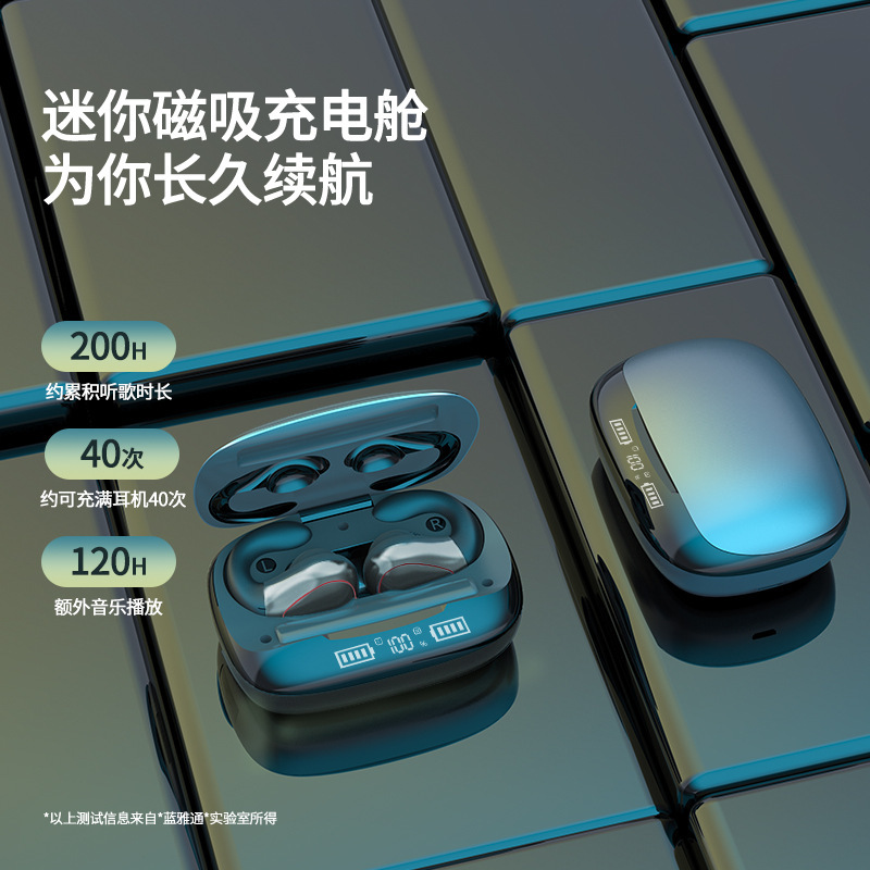 New Running Sports T20 Earphones Bluetooth Earphones Clip-On Air Conduction Stereo Wireless Touch Control with Display