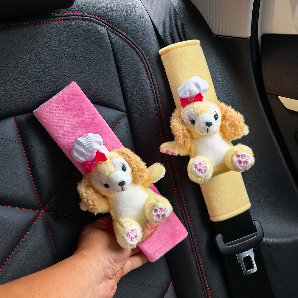 Protector de Hombro para Cinturón de Seguridad de Peluche Decorativo para Automóvil