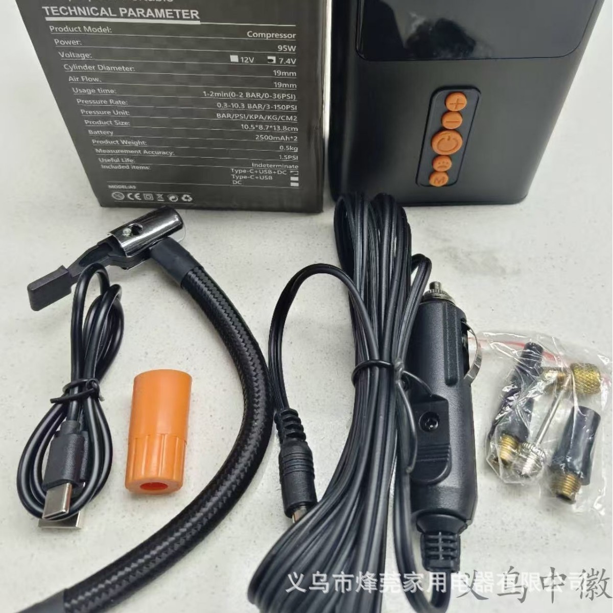 Bomba de inflación de potencia de arranque transfronteriza bomba de inflación automática de automóvil eléctrica portátil montada en electrodo de inflación rápida montada en automóvil