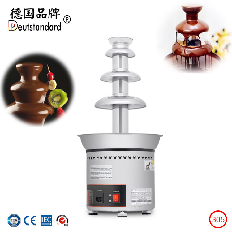 巧克力喷泉机4层巧克力融化餐厅巧克力塔加热巧克力瀑布机淋酱机
