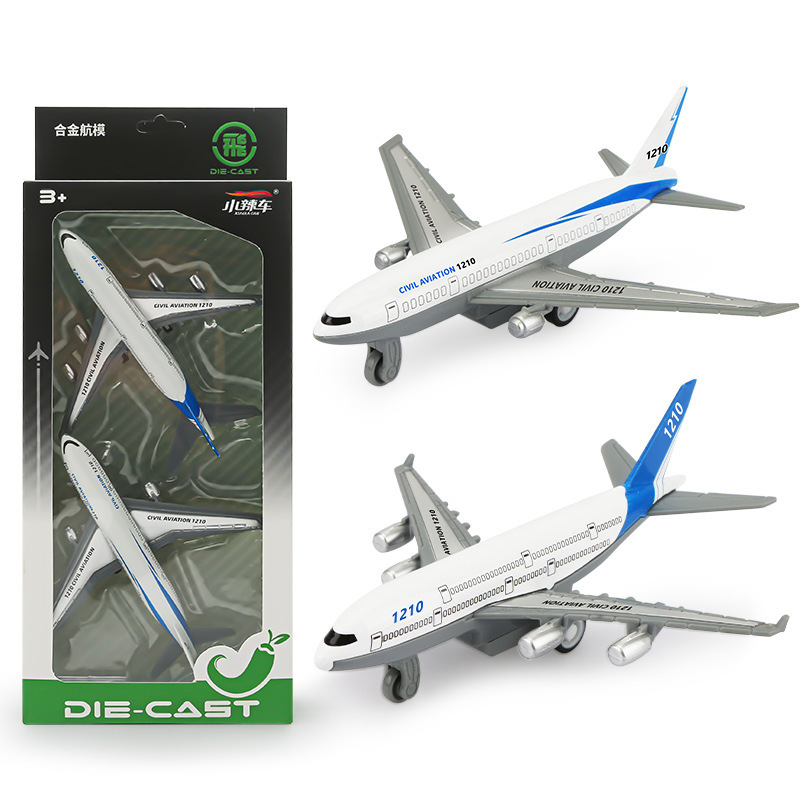 Simulation Metal Pull Back Small Aircraft Set Aluminum Alloy Airliner Model Children's Toy Boeing 777 Airbus A380