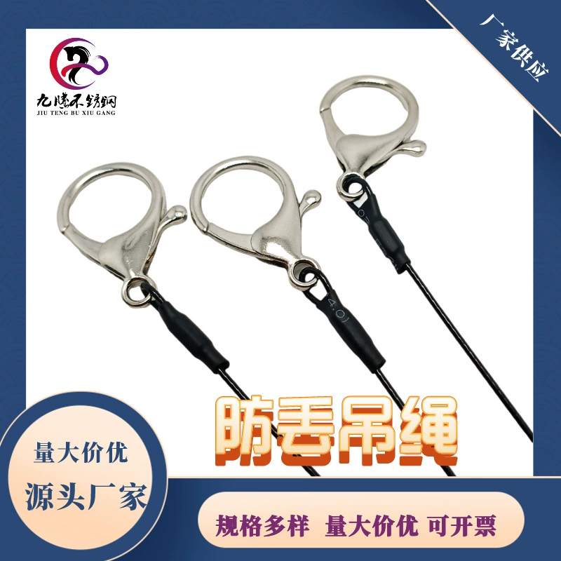 Прямые поставки с фабрики из нержавеющей стали, анти-потерянная строп-лампа, тросовый замок, рекламный щит, фиксированный веревка