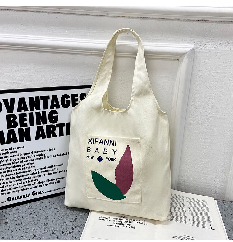 Wholesale vest canvas bags, large capacity o creative large capacity shopping bags, hand-held canvas tote bags undefined