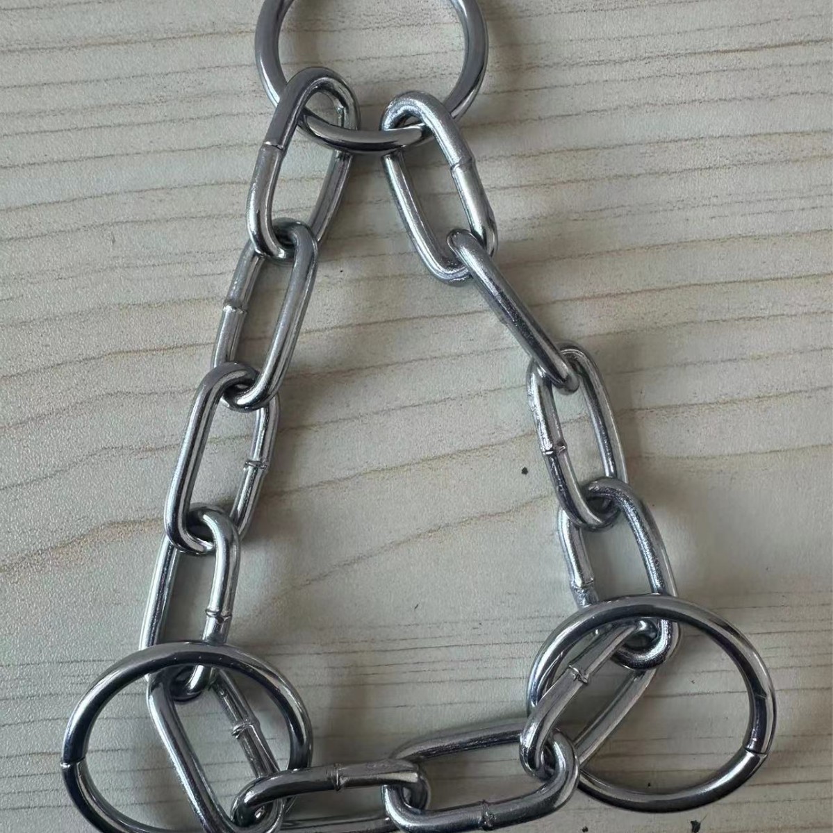 Collier pour chien en fer à trois anneaux et demi-P_voghion.com