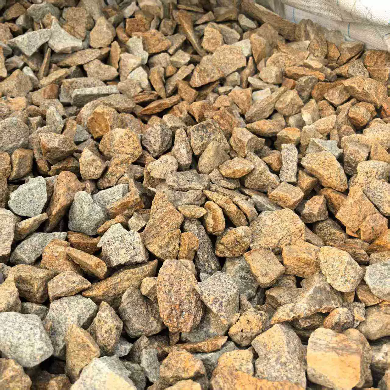 厂家批发柏坡黄砾石柏坡黄碎石柏坡黄景观石花园造景脚踏黄金麻石