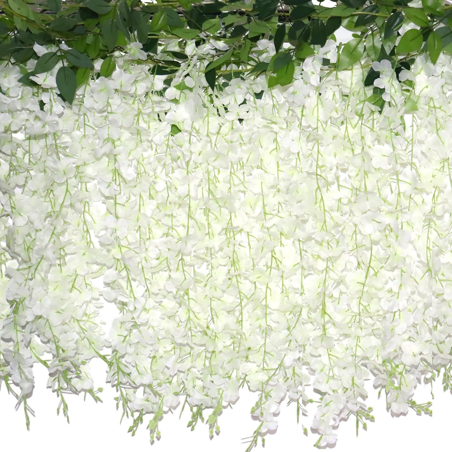 Amazon venta al por mayor flor de wisteria decoración de bodas flores falsas flor de frijol wisteria