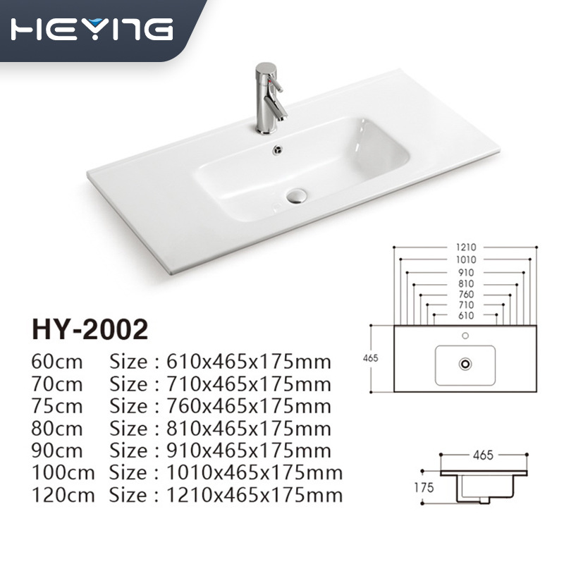 lavabo de cerámica brillante sensación de piel gabinete de baño lavabo hogar lavabo único lavabo encimera de lavabo integrado borde de corte