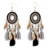 Long earrings with tassels, ethnic ear clips suitable for photo sessions, boho style, ethnic style, internet celebrity
