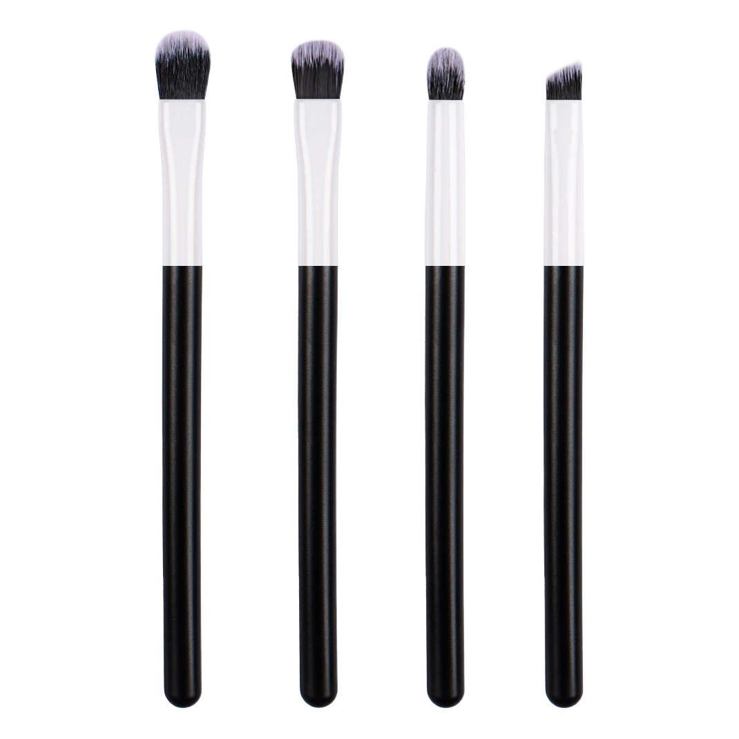 Transfronterizo nuevo 4 cepillos de ojos traje principiante ronda mareos tinte cepillo hoja oblicua ceja mentira gusano de seda maquillaje cepillo al por mayor