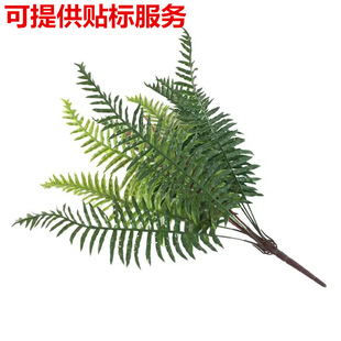 Artificial Fern plastic artificial green plant long kidney fern leaf soft decoration plant wall accessories cross-border supply garden landscape