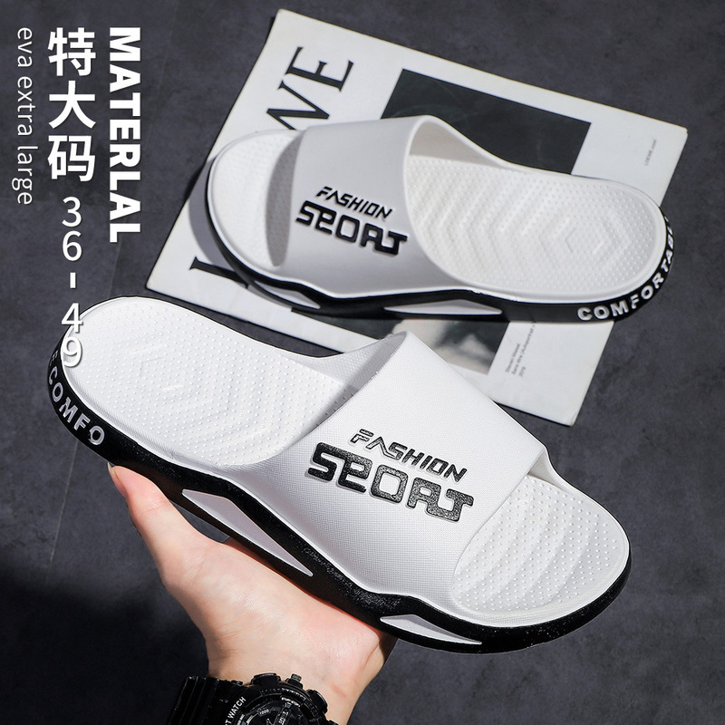 Men's Slippers for Outdoor Wear, Summer Trendy Men's Extra-Large Size Home Couple Bathroom Non-Slip Sandals, Women's Wholesale Distribution Men's Slippers for Outdoor Wear, Summer Trendy Men's Extra-Large Size Home Couple Bathroom Non-Slip Sandals, Women's Wholesale Distribution