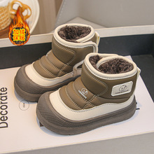 雪地棉靴2025冬季新款中小童加厚加绒爆款男女童保暖棉鞋百搭批发