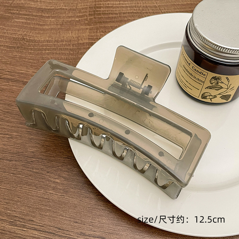 Horquilla de temperamento elegante francés, pinza de tiburón de acrílico para mujer, pinza de agarre grande, accesorios para el cabello, horquilla de sensación de alta calidad al por mayor