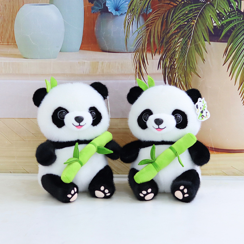 Panda juguetes de peluche al por mayor Panda Doll Souvenir Panda House Regalo lindo recuerdo Se puede agregar logotipo